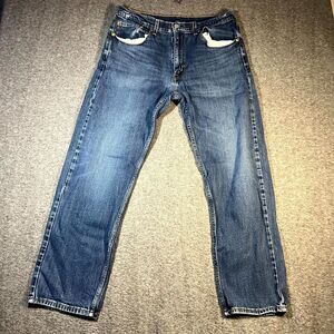 Levis 505 Jeans Men 36x30 (M:34x30) Blue Straight Denim Medium Wash Workwear